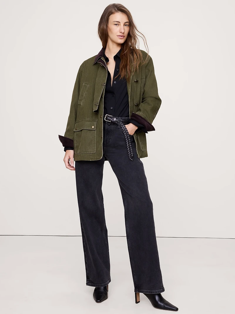 BOXY COTTON POPLIN SHIRT