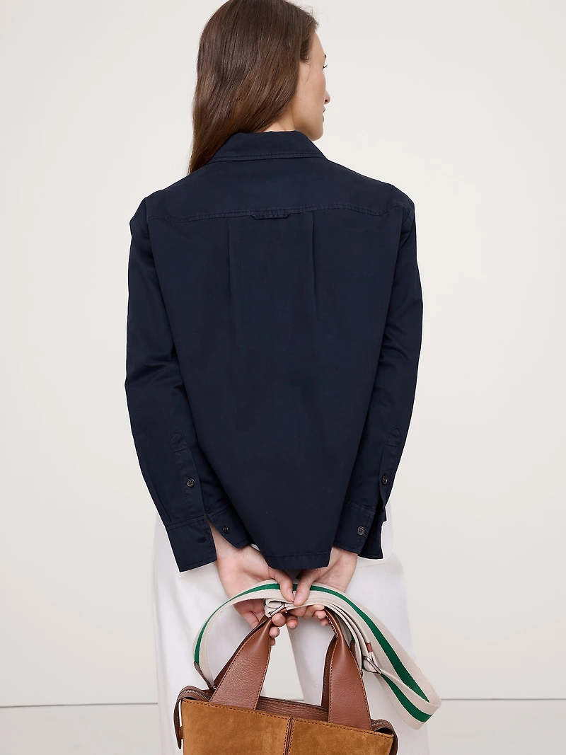 Cotton Twill Popover Shirt