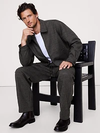 Relaxed Herringbone Pull-On Pant