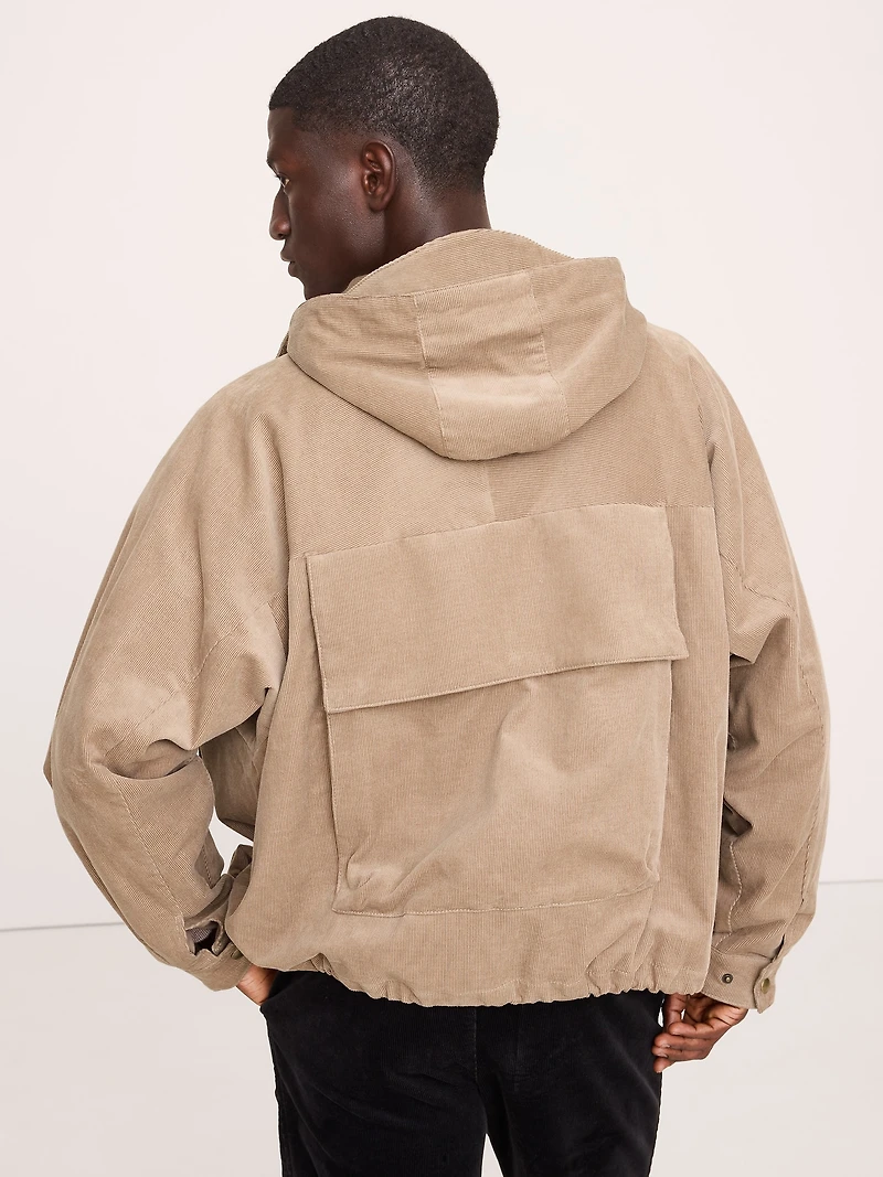 Loose-Fit Corduroy Utility Jacket
