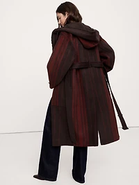 Double-Faced Wool-Blend Parka Coat