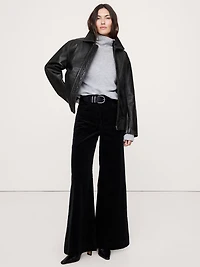 High-Rise Wide-Leg Corduroy Pull-On Pant