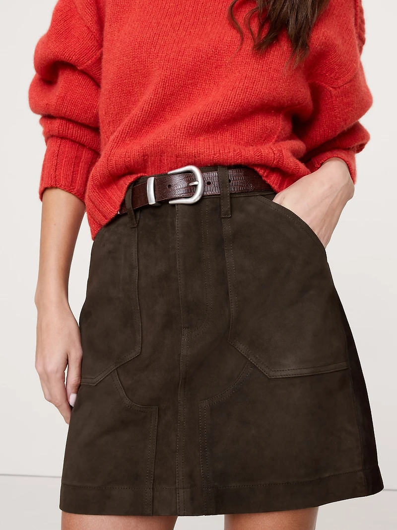 Suede Mini Skirt