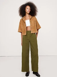 Mid-Rise Relaxed Painter Pull-On Pant