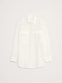 Oversized Matte Silk Utility Shirt