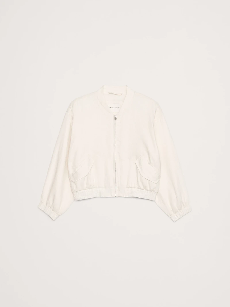 Linen Bomber Jacket