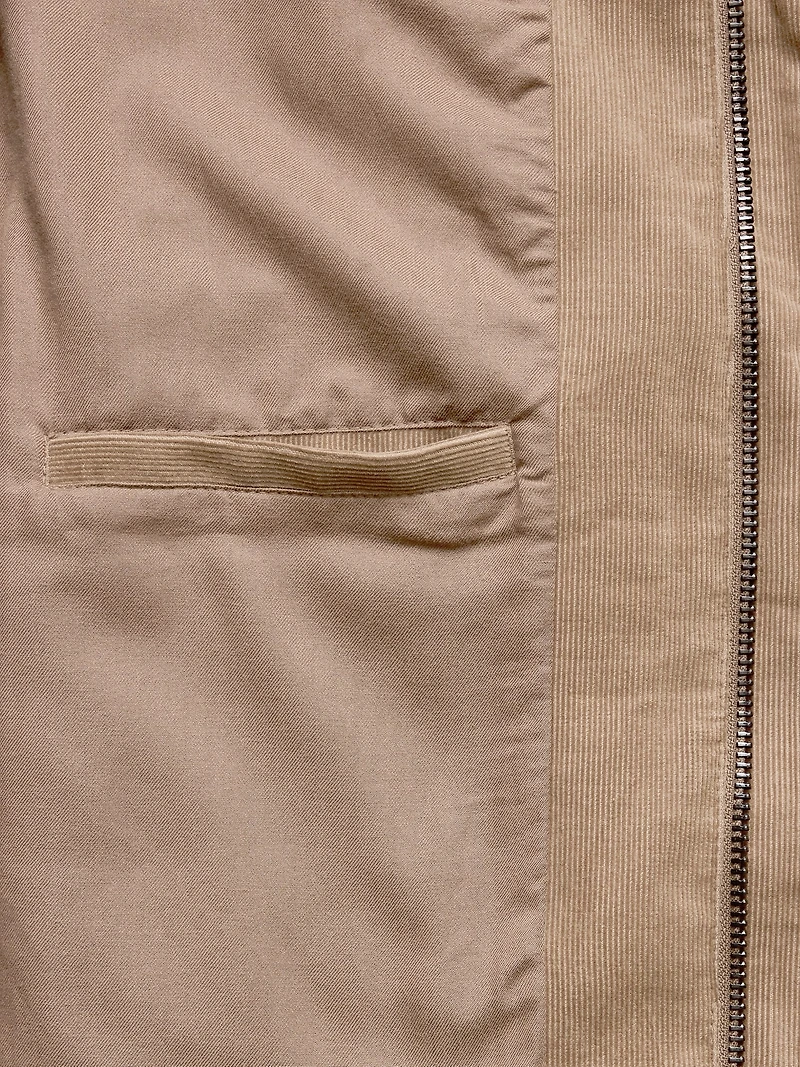 Loose-Fit Corduroy Utility Jacket
