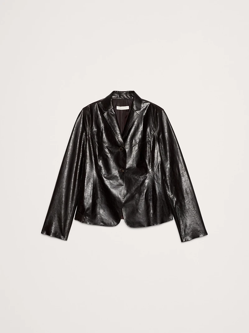 90S Leather Blazer