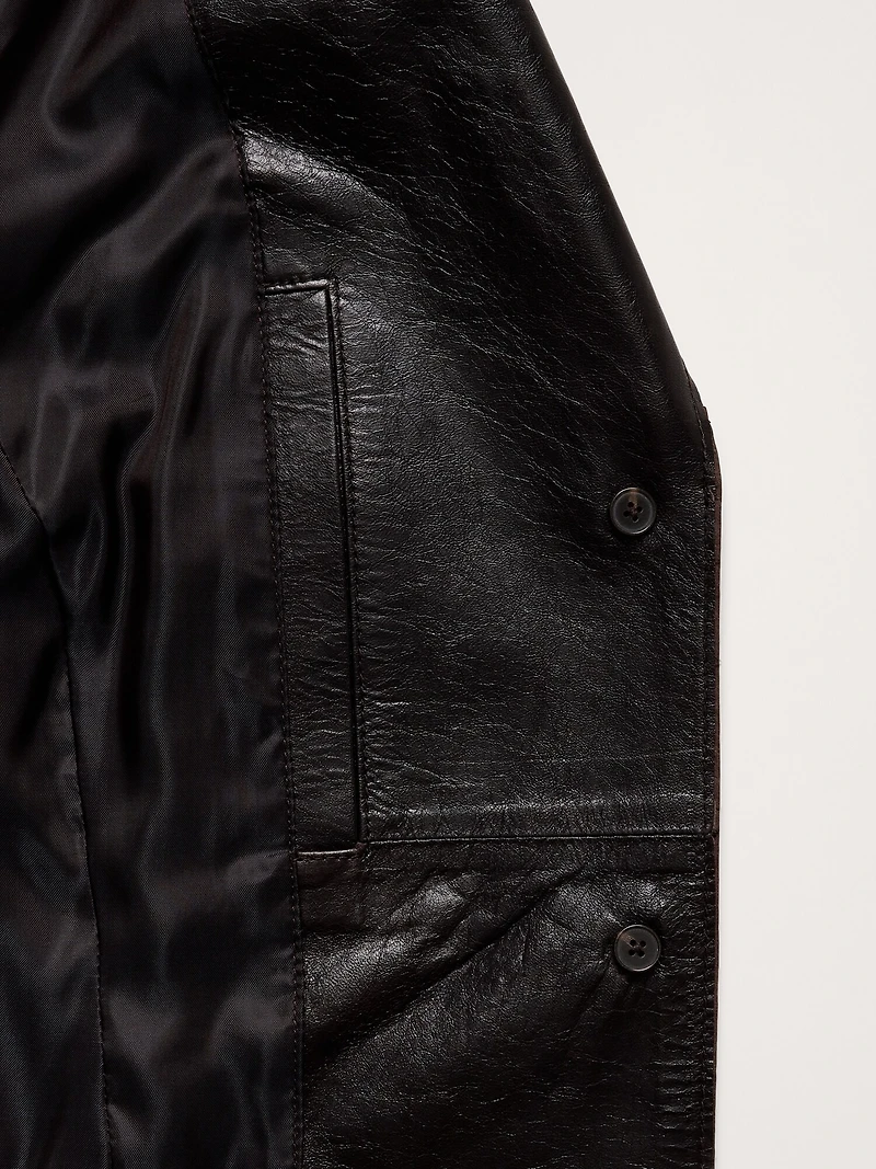90S Leather Blazer