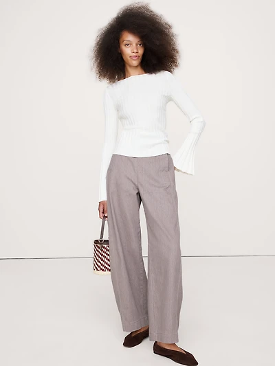 High-Rise Utility Barrel-Leg Pant
