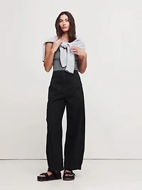 HIGH-RISE UTILITY BARREL-LEG PANT