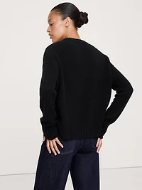 Oversized Midweight Cashmere Crew-Neck Sweater