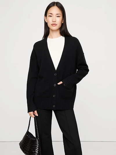 Oversized Boyfriend Cashmere Cardigan