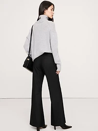 Mid-Rise Flare Wool-Blend Pant