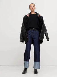 Oversized Midweight Cashmere Crew-Neck Sweater