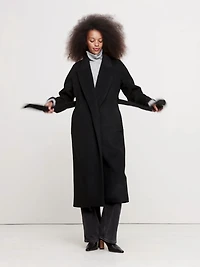 Italian Wool-Cashmere Wrap Coat