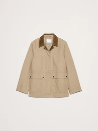 Canvas Chore Coat with Corduroy Collar