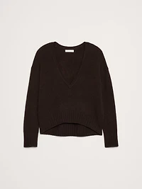 Lightweight Cashmere Low V-Neck Sweater