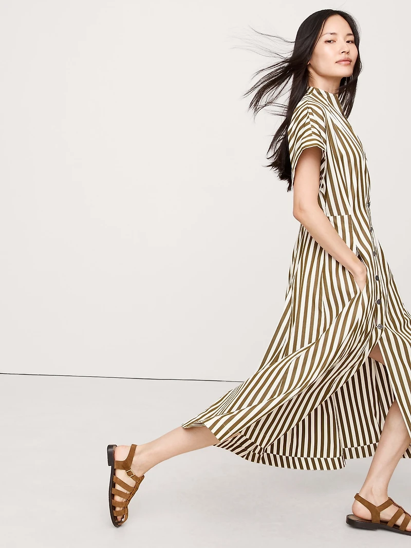 Cotton Poplin Shirt Dress