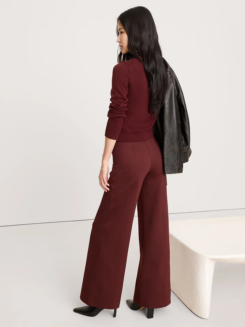 High-Rise Wide-Leg Everywhere Ponte Pull-On Pant