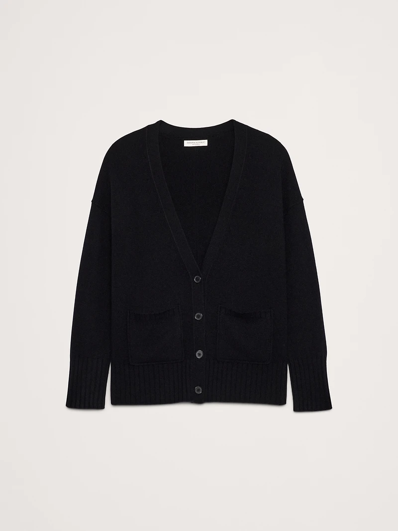 Oversized Boyfriend Cashmere Cardigan