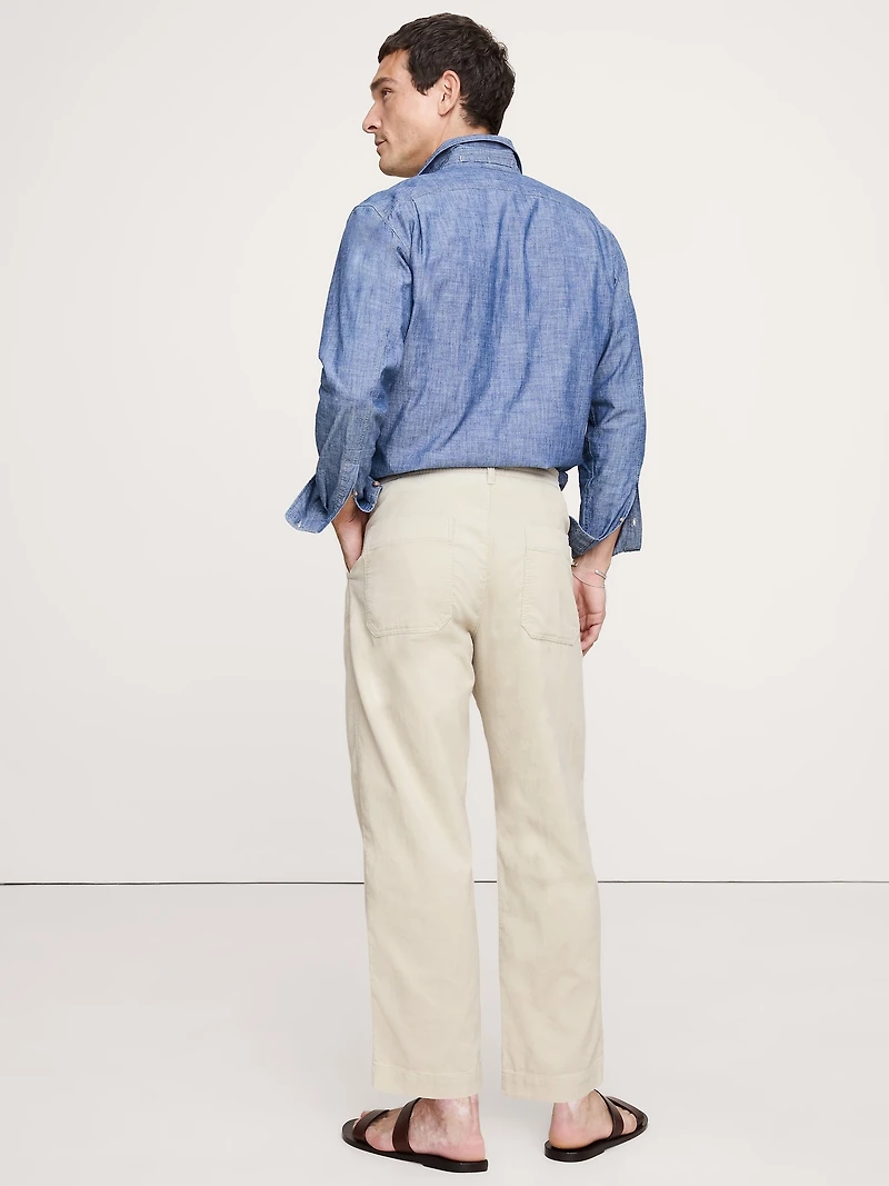 Loose Corduroy Pull-On Pant