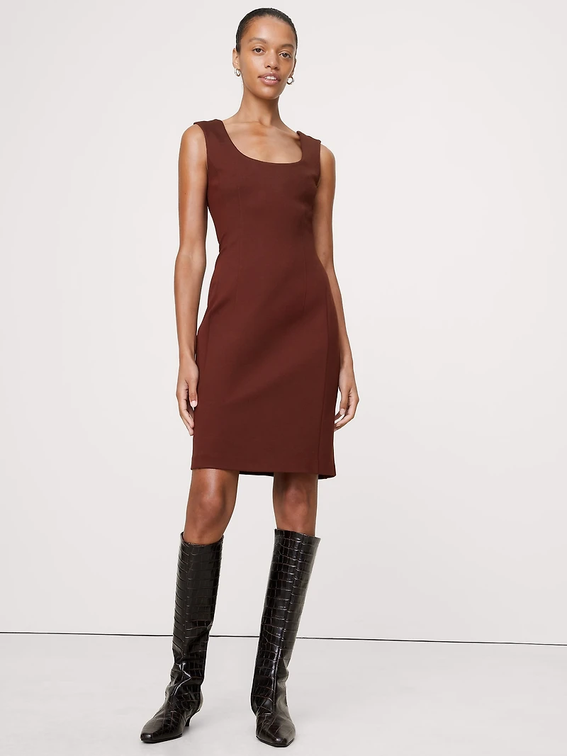 Everywhere Ponte Scoop-Neck Sheath Dress