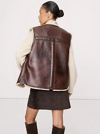 Reversible Shearling  Vest