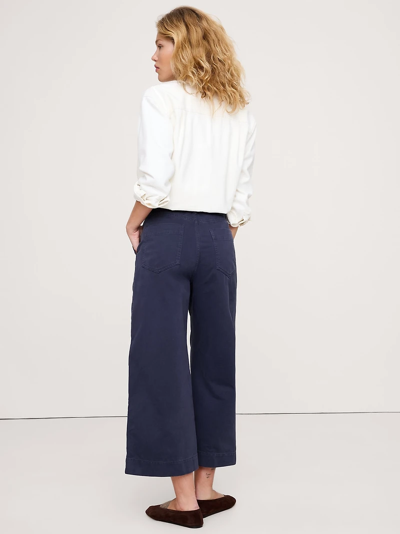 High-Rise Wide-Leg Utility Crop Pant