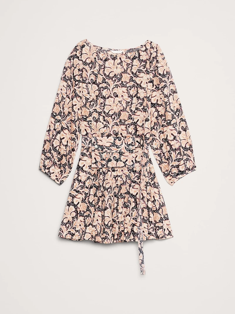 Cotton Mini Dress with Belt Bag