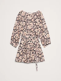 Cotton Mini Dress with Belt Bag