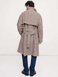 Italian Herringbone Balmacaan Coat