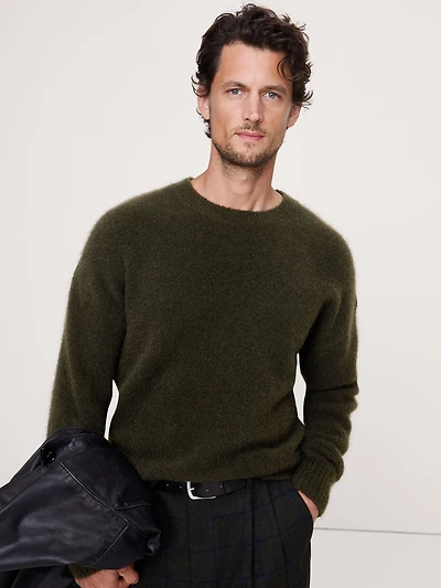 Fluffy Crew-Neck Sweater