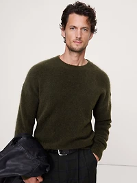 Fluffy Crew-Neck Sweater