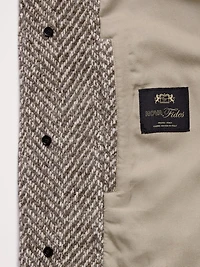Italian Herringbone Balmacaan Coat