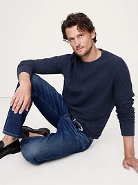 Slub Double-Knit Herringbone T-Shirt