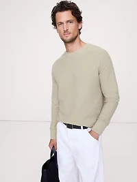 Slub Double-Knit Zig-Zag T-Shirt