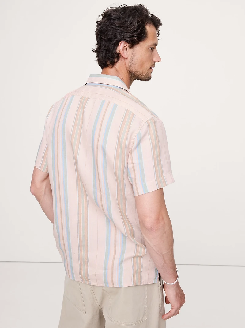 Standard-Fit Linen-Cotton Resort Shirt