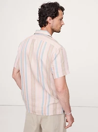 Standard-Fit Linen-Cotton Resort Shirt