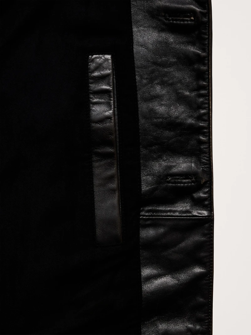 Oversized Leather Carcoat