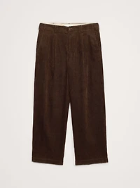 Loose Pleated Corduroy Pant