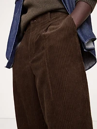 Loose Pleated Corduroy Pant