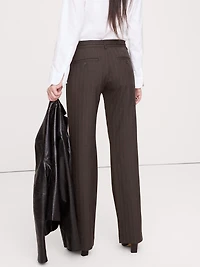 Mid-Rise Straight Flannel Pant