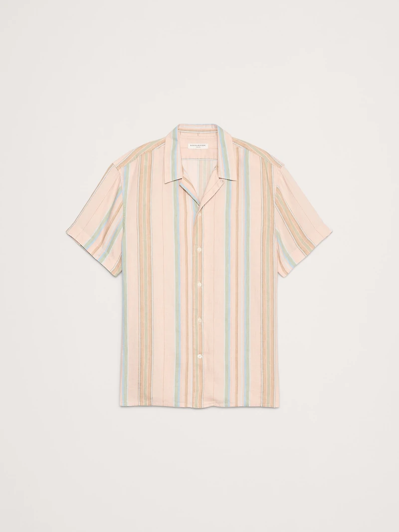 Standard-Fit Linen-Cotton Resort Shirt