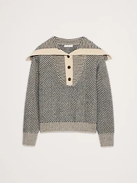 Herringbone Jacquard Sailor Sweater