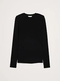 Luxe Wool-Blend Crew-Neck T-Shirt
