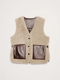 Reversible Shearling  Vest