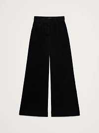 High-Rise Wide-Leg Corduroy Pull-On Pant