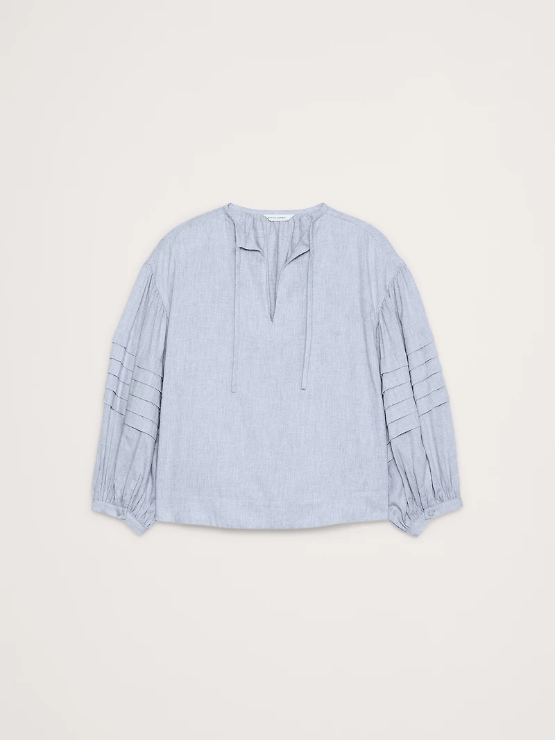 Flannel Peasant Blouse