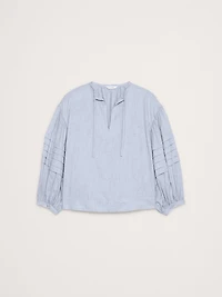 Flannel Peasant Blouse